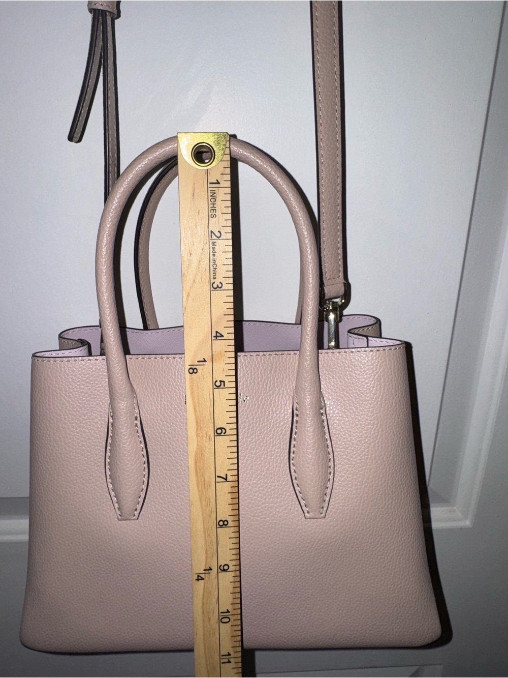 kate spade Taupe/Pink Leather Satchel/crossbody🌸🌸 - Picture 8 of 9